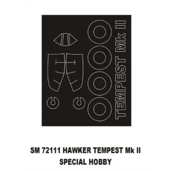 Montex Sm72111 1/72 Painting Mask For Hawker Tempest Mkii Outside For Special Hobby Kits