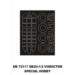 Montex Sm72117 1/72 Painting Mask For Sb2u-1/2 Vidicator Outside For Special Hobby Kits