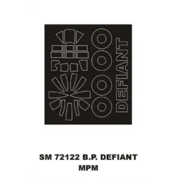Montex Sm72122 1/72 Painting Mask For B.p.defiant Outside For Mpm Kits