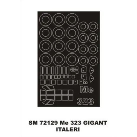 Montex Sm72129 1/72 Painting Mask For Me 323 Gigant Outside For Italeri Kits