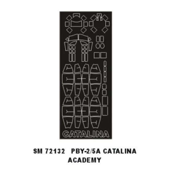 Montex Sm72132 1/72 Painting Mask For Pby-2/5a Catalina Outside For Academy Kits