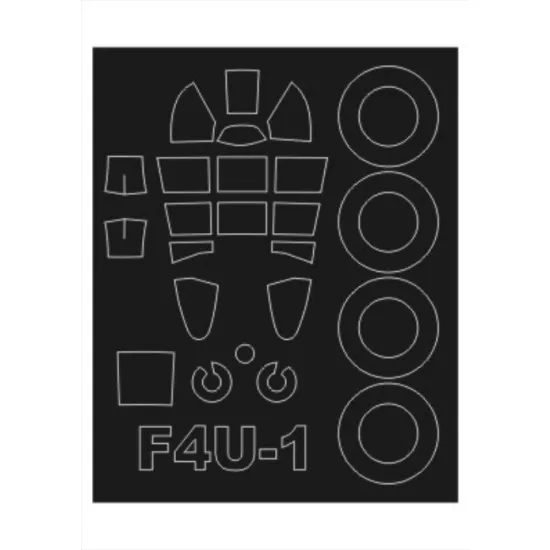 Montex Sm72135 1/72 Painting Mask For F4u1 Corsair Outside For Tamiya Kits