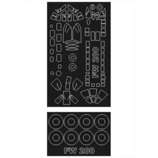 Montex Sm72139 1/72 Painting Mask For Fw 200 Condor Outside For Revell Kits