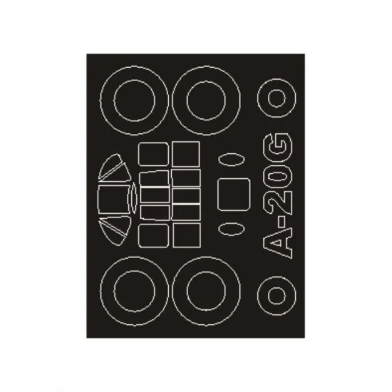 Montex Sm72152 1/72 Painting Mask For A 20g Havoc Outside For Mpm Kits