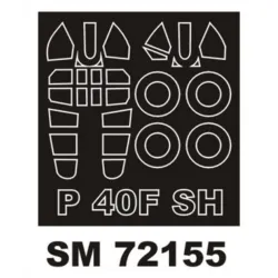 Montex Sm72155 1/72 Painting Mask For P-40f Outside For Special Hobby Kits