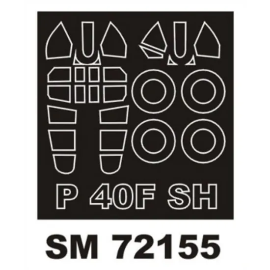 Montex Sm72155 1/72 Painting Mask For P-40f Outside For Special Hobby Kits