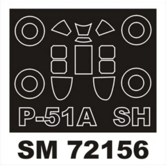 Montex Sm72156 1/72 Painting Mask For P-51a Outside For Special Hobby Kits