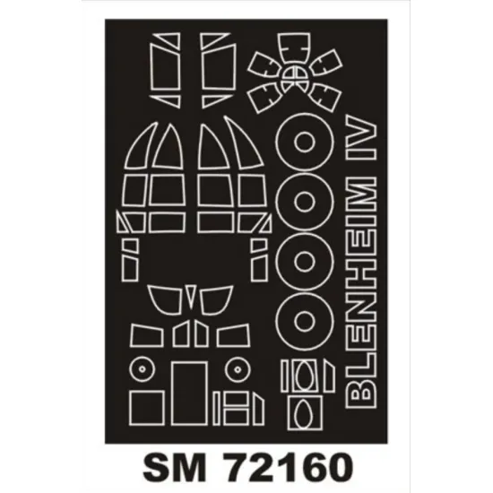 Montex Sm72160 1/72 Painting Mask For Blenheim Iv Outside For Special Hobby Kits