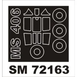 Montex Sm72163 1/72 Painting Mask For Ms-406 Outside For Hasegawa Kits