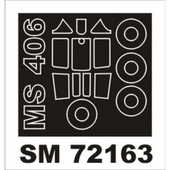 Montex Sm72163 1/72 Painting Mask For Ms-406 Outside For Hasegawa Kits