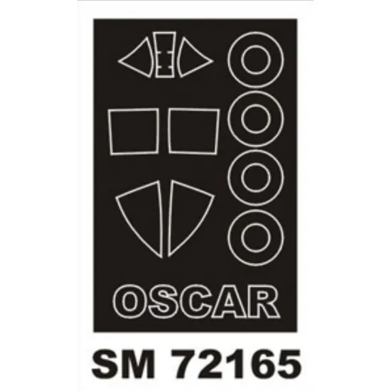 Montex Sm72165 1/72 Painting Mask For Ki-43 Oscar Outside For Hasegawa Kits