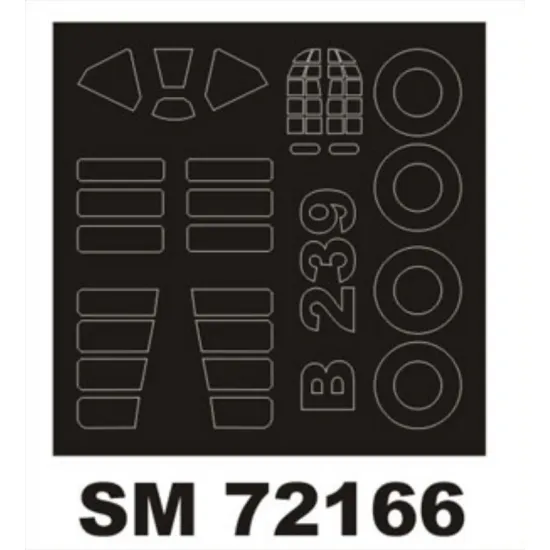 Montex Sm72166 1/72 Painting Mask For Brewster Buffalo Outside For Hasegawa Kits