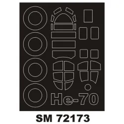 Montex Sm72173 1/72 Painting Mask For He-70 Outside For Icm Kits