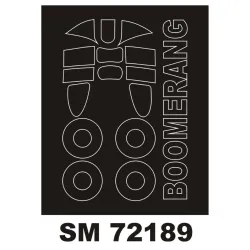 Montex Sm72189 1/72 Painting Mask For Ca-12 Boomerang Outside For Special Hobby Kits