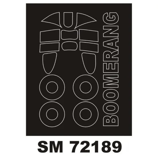 Montex Sm72189 1/72 Painting Mask For Ca-12 Boomerang Outside For Special Hobby Kits