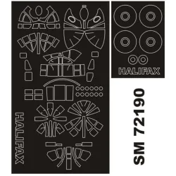 Montex Sm72190 1/72 Painting Mask For Hp Halifax Outside Fot Revell Kits