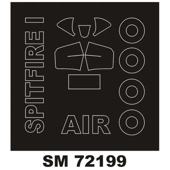 Montex Sm72199 1/72 Painting Mask For Spitfire Mki Outside For Airfix Kits