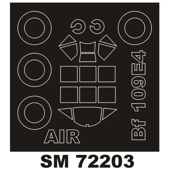 Montex Sm72203 1/72 Painting Mask For Bf 109e-4 Outside For Airfix Kits