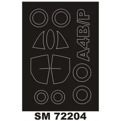 Montex Sm72204 1/72 Painting Mask For A-4b Skyhawk Outside For Airfix Kits