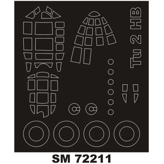 Montex Sm72211 1/72 Painting Mask For Tu-2 Outside For Hobby Boss Kits