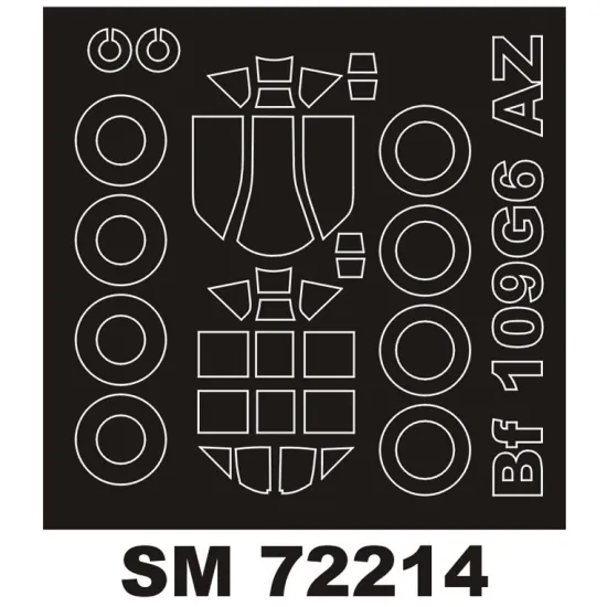 Montex Sm72214 1/72 Painting Mask For Bf 109g6 Outside For Az-model Kits