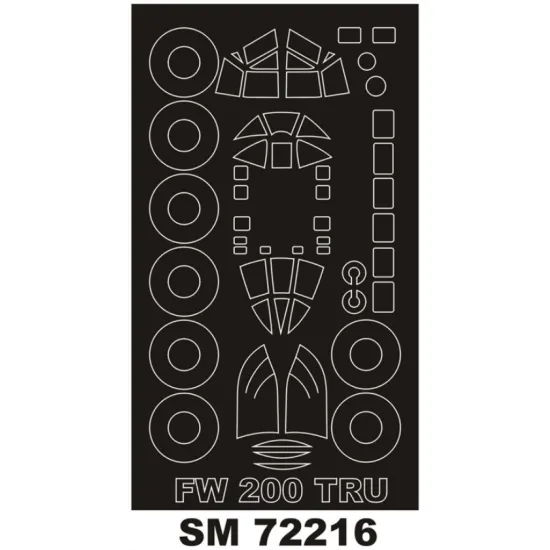 Montex Sm72216 1/72 Painting Mask For Fw 200c-3 Outside For Trumpeter Kits