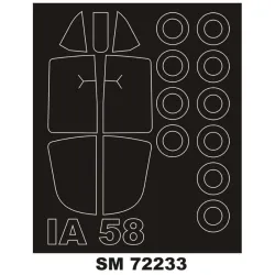 Montex Sm72233 1/72 Painting Mask For Ia-58 Pucara Outside For Special Hobby Kits