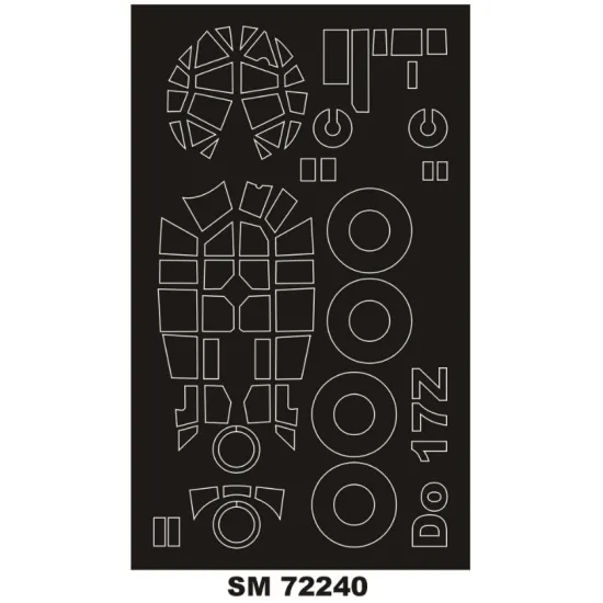 Montex Sm72240 1/72 Painting Mask For Do-17z Outside For Airfix Kits