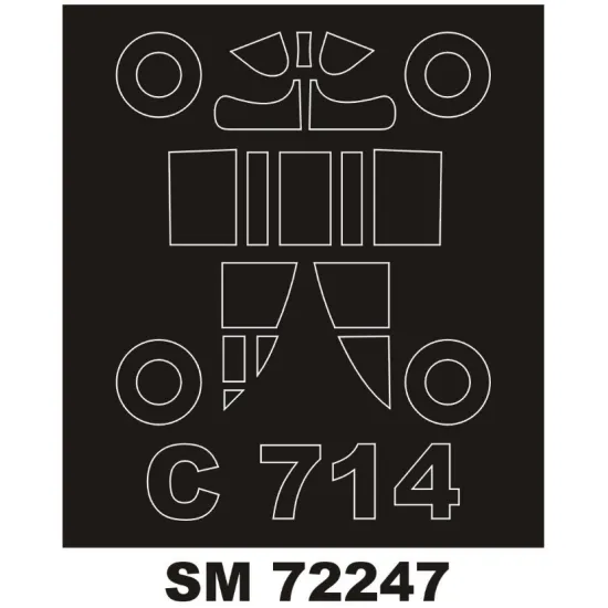 Montex Sm72247 1/72 Painting Mask For Caudron C-714 Outside For Rs-model Kits