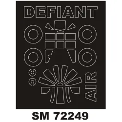 Montex Sm72249 1/72 Painting Mask For Defiant Outside For Airfix Kits