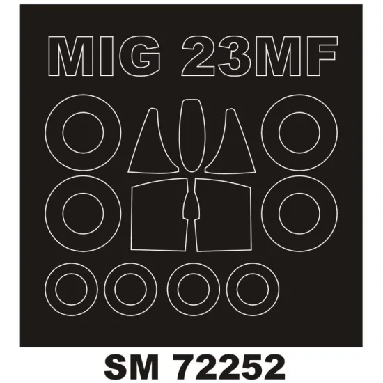 Montex Sm72252 1/72 Painting Mask For Mig-23mf Outside For Kp Kits