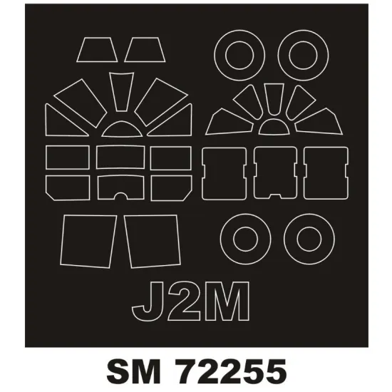 Montex Sm72255 1/72 Painting Mask For J2m Raiden Outside For Sword Kits