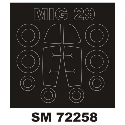 Montex Sm72258 1/72 Painting Mask For Mig-29a Outside For Trumpeter Kits
