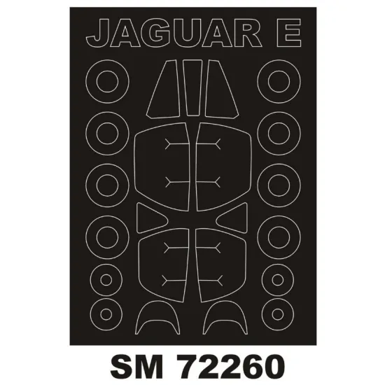 Montex Sm72260 1/72 Painting Mask For Jaguar E Outside For Hobby Boss Kits