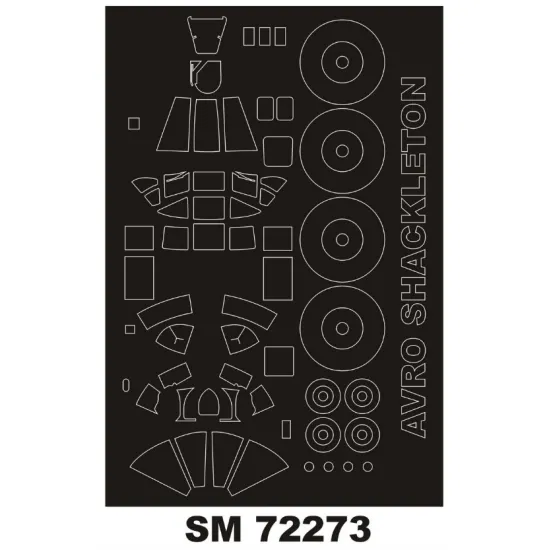 Montex Sm72273 1/72 Painting Mask For Bavro Shackleton Outside For Airfix Kits