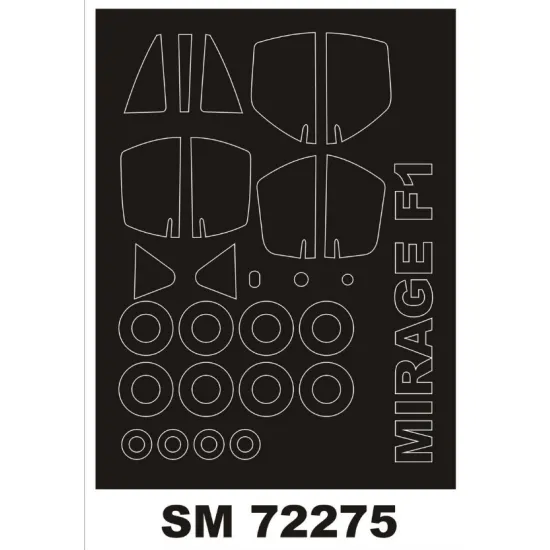 Montex Sm72275 1/72 Painting Mask For Mirage F1 Outside For Special Hobby Kits