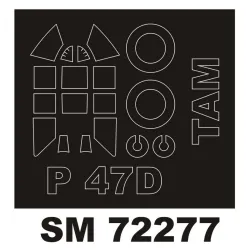 Montex Sm72277 1/72 Painting Mask For P-47 Razorback Outside For Tamiya Kits