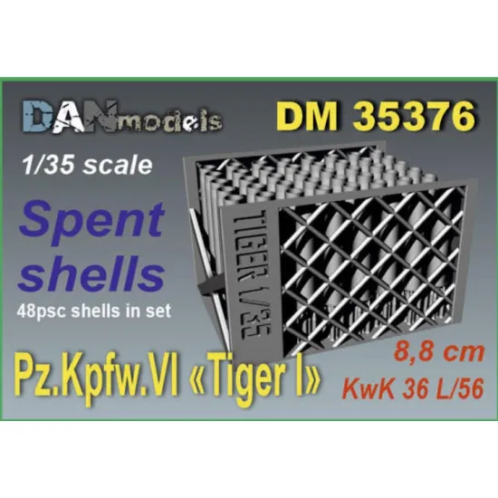 Dan Models 35376 1/35 88mm Spent Shell Casings Set Of 48 Casings Kwk 36 L/56 Pz Kpfw Vi Tiger I 3d Printed
