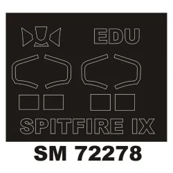 Montex Sm72278 1/72 Painting Mask For Spitfire Ix Outside For Eduard Kits