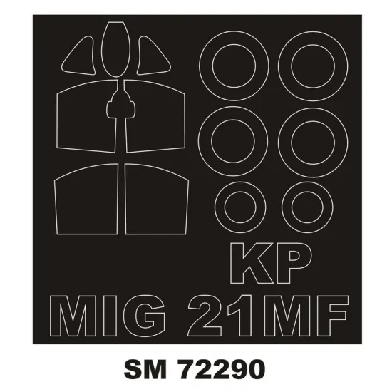 Montex Sm72290 1/72 Painting Mask For Mig-21mf Outside For Kp Kits