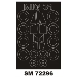 Montex Sm72296 1/72 Painting Mask For Mig-31 Outside For Trumpeter Kits