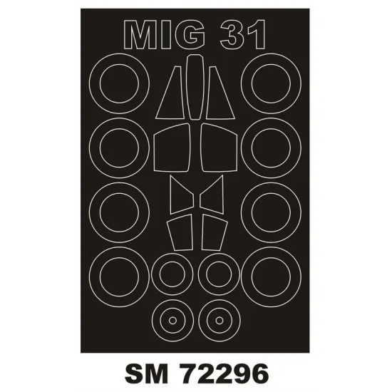 Montex Sm72296 1/72 Painting Mask For Mig-31 Outside For Trumpeter Kits