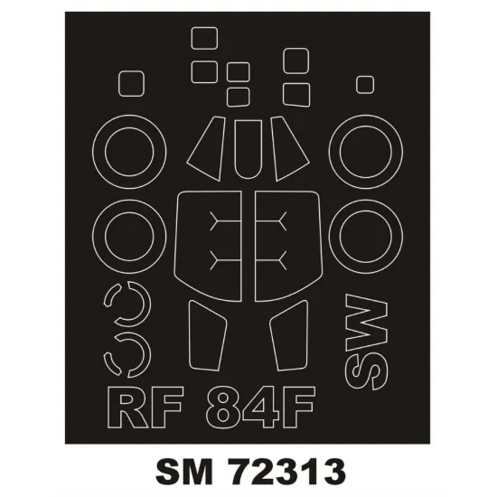 Montex Sm72313 1/72 Painting Mask For Rf-84f Outside For Sword Kits