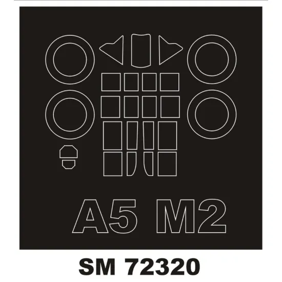 Montex Sm72320 1/72 Painting Mask For A5m-2b Claude Outside For Clear Prop Kits