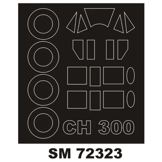 Montex Sm72323 1/72 Painting Mask For Bellanca Ch-300 Outside For Dora Wings Kits