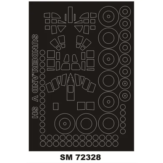 Montex Sm72328 1/72 Painting Mask For Sunderland Mkv Outside For Special Hobby Kit