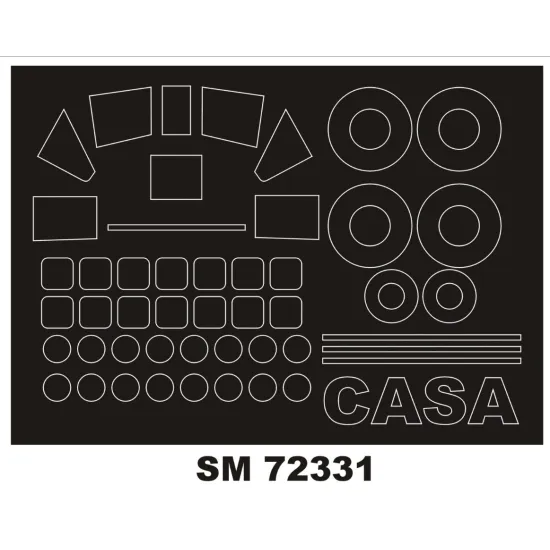 Montex Sm72331 1/72 Painting Mask For Casa C.212 Outside For Special Hobby Kits