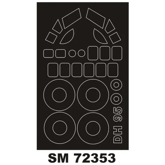 Montex Sm72353 1/72 Painting Mask For Dh.95 Flamingo Outside For Valom Kits