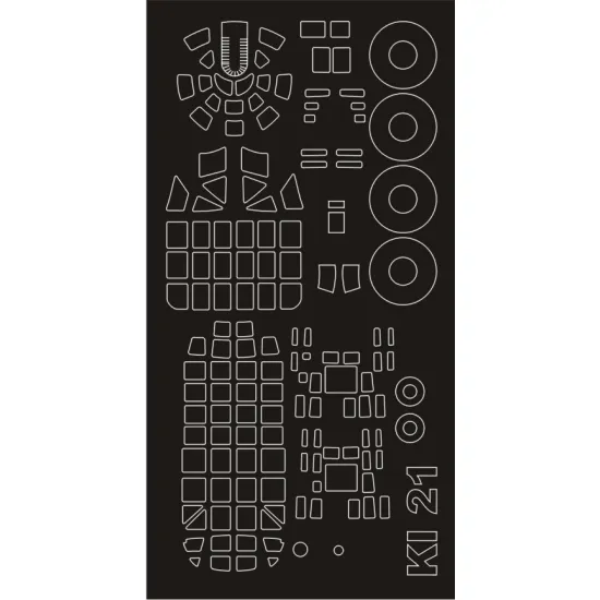 Montex Sm72362 1/72 Painting Mask For Ki-21 Sally Outside For Icm Kits