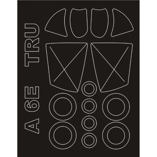 Montex Sm72375 1/72 Painting Mask For A-6e Intruder Outside For Trumpeter Kits
